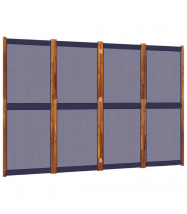 vidaXL 4-Panel Room Divider Dark Blue 280x180 cm