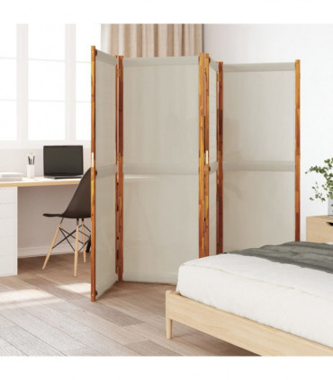 vidaXL 4-Panel Room Divider Light Grey 280x180 cm