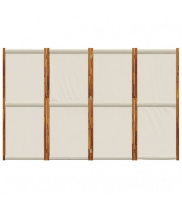 vidaXL 4-Panel Room Divider Light Grey 280x180 cm
