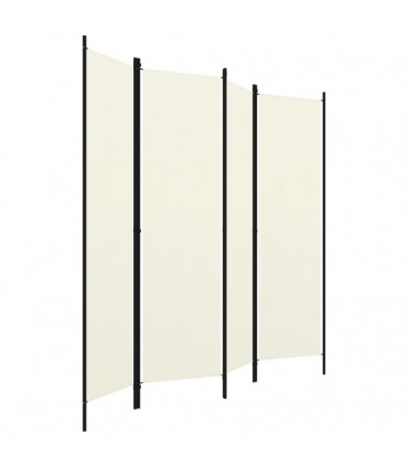 vidaXL 4-Panel Room Divider White 200x180 cm