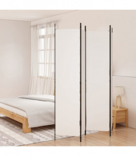 vidaXL 4-Panel Room Divider White 200x220 cm Fabric