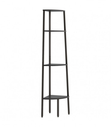 vidaXL 4-Tier Corner Shelf Black 45.5x31.5x150 cm