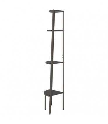 vidaXL 4-Tier Corner Shelf Black 45.5x31.5x150 cm