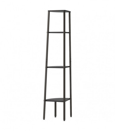 vidaXL 4-Tier Corner Shelf Black 45.5x31.5x150 cm