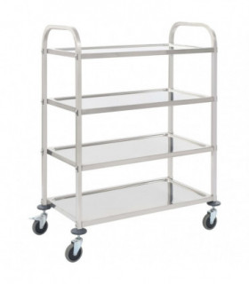 vidaXL 4-Tier Kitchen Trolley 107x55x125 cm Stainless Steel