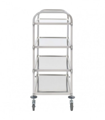 vidaXL 4-Tier Kitchen Trolley 107x55x125 cm Stainless Steel