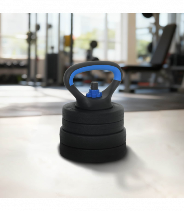 vidaXL 4-in-1 Dumbbell Set Black and Blue 121 x 19.5 x 19.5 cm