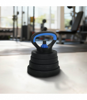 vidaXL 4-in-1 Dumbbell Set Black and Blue 121 x 19.5 x 19.5 cm