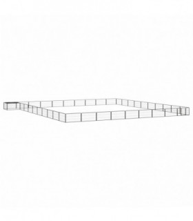 vidaXL 40-Panel Dog Playpen Black 100x50 cm Powder-coated Steel