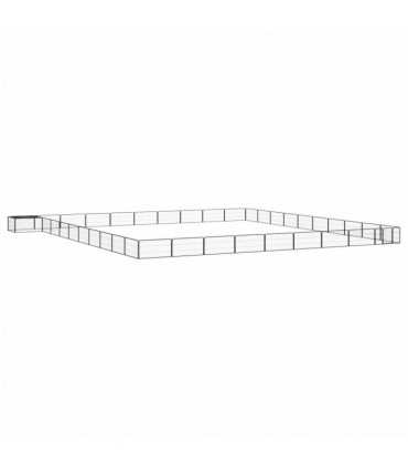 vidaXL 40-Panel Dog Playpen Black 100x50 cm Powder-coated Steel