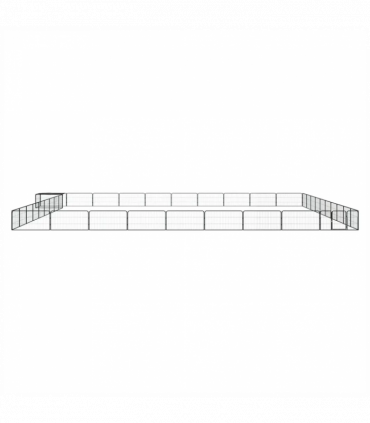 vidaXL 40-Panel Dog Playpen Black 100x50 cm Powder-coated Steel
