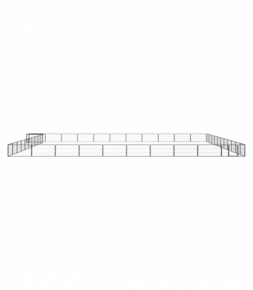 vidaXL 44-Panel Dog Playpen Black 100x50 cm Powder-coated Steel