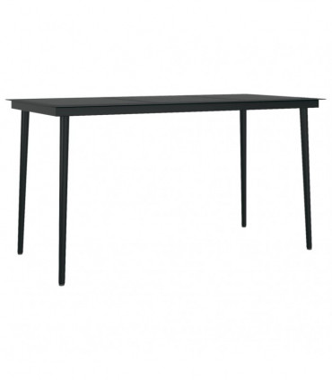 vidaXL 5 Piece Garden Dining Set Black