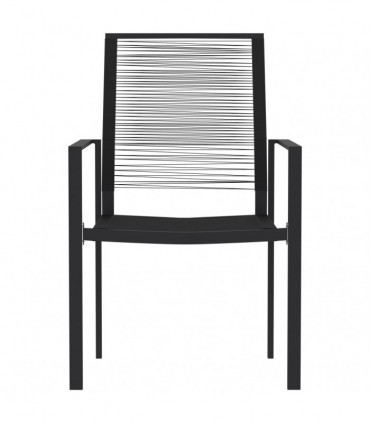 vidaXL 5 Piece Garden Dining Set Black