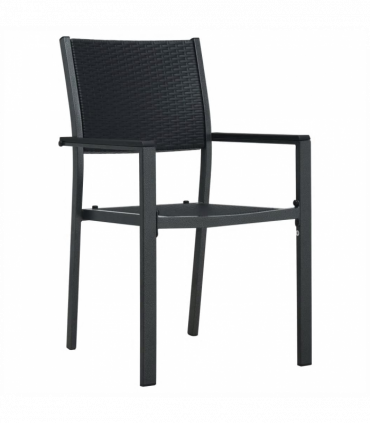 vidaXL 5 Piece Garden Dining Set Black