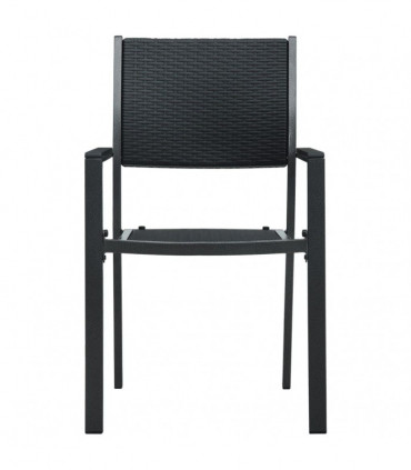 vidaXL 5 Piece Garden Dining Set Black