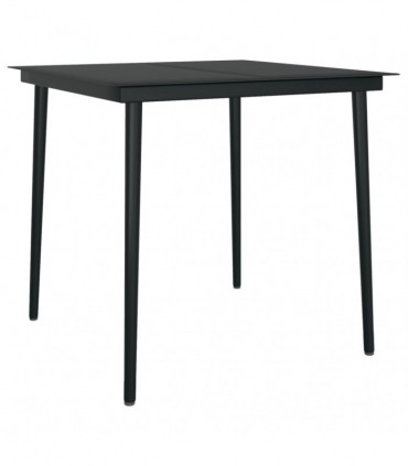 vidaXL 5 Piece Garden Dining Set Brown and Black