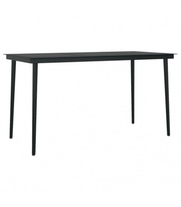 vidaXL 5 Piece Garden Dining Set Brown and Black