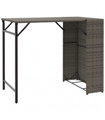 vidaXL 5 Piece Garden Dining Set Foldable Grey Poly Rattan