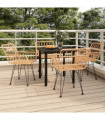 vidaXL 5 Piece Garden Dining Set Poly Rattan