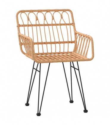 vidaXL 5 Piece Garden Dining Set Poly Rattan