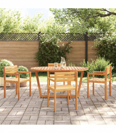 vidaXL 5 Piece Garden Dining Set Solid Wood Acacia