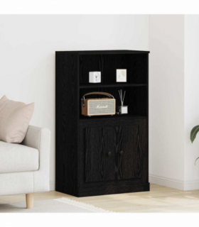 vidaXL Highboard Black Oak 60 x 35.5 x 103.5 cm Engineered wood