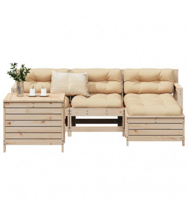 vidaXL 5 Piece Garden Sofa Set Solid Wood Pine