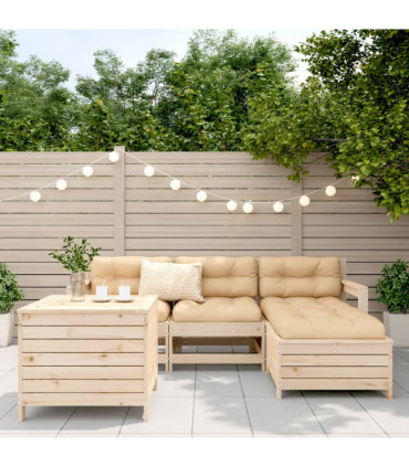 vidaXL 5 Piece Garden Sofa Set Solid Wood Pine