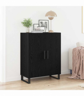 vidaXL Sideboard Black oak 69.5 x 34 x 90 cm Engineered wood
