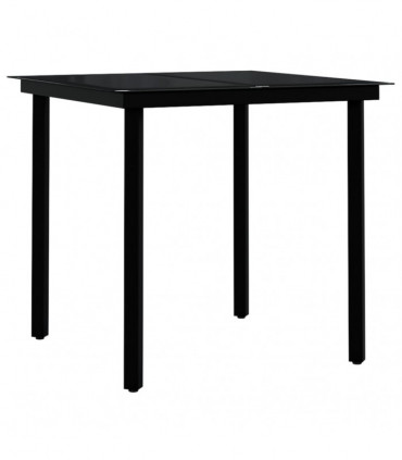 vidaXL 5 Piece Outdoor Dining Set Black