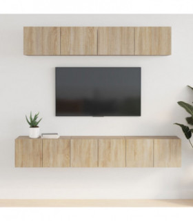 vidaXL 5 Piece TV Cabinet Set Sonoma Oak Engineered Wood