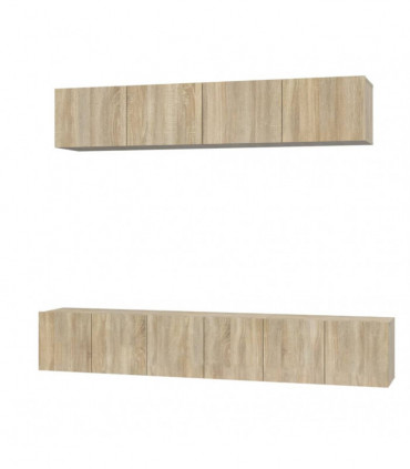 vidaXL 5 Piece TV Cabinet Set Sonoma Oak Engineered Wood