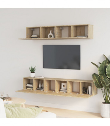 vidaXL 5 Piece TV Cabinet Set Sonoma Oak Engineered Wood