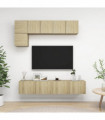 vidaXL 5 Piece TV Cabinet Set Sonoma Oak Engineered Wood