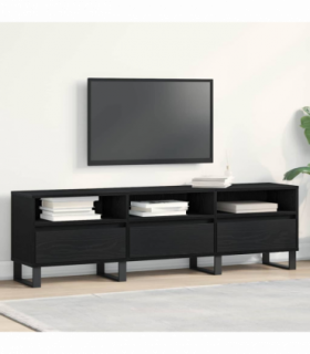 vidaXL TV Cabinet Black oak 150 x 30 x 44.5 cm Engineered wood