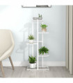 vidaXL 5-Floor Flower Stand 43x22x98 cm White Metal