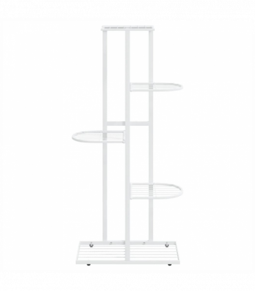 vidaXL 5-Floor Flower Stand 43x22x98 cm White Metal