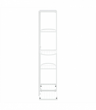 vidaXL 5-Floor Flower Stand 43x22x98 cm White Metal