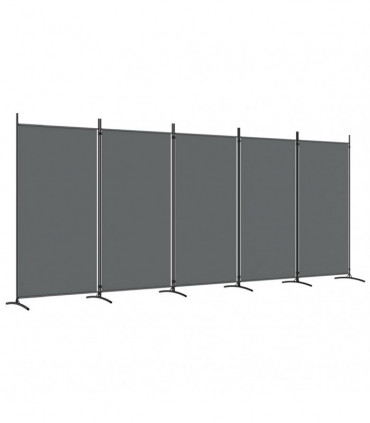 vidaXL 5-Panel Room Divider Anthracite 433x180 cm Fabric