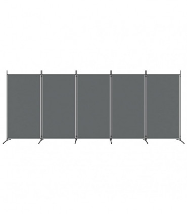 vidaXL 5-Panel Room Divider Anthracite 433x180 cm Fabric