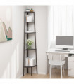vidaXL 5-Tier Corner Shelf Black 45.5x31.5x180 cm