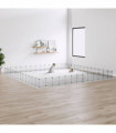 vidaXL 52-Panel Pet Cage with Door Black 35x35 cm Steel
