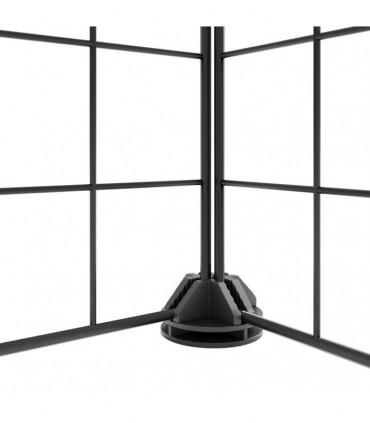 vidaXL 52-Panel Pet Cage with Door Black 35x35 cm Steel