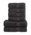 vidaXL 6 Piece Premium Towel Set Anthracite 600 gsm 100% Cotton