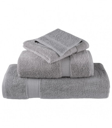 vidaXL 6 Piece Premium Towel Set Grey 600 gsm 100% Cotton