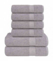 vidaXL 6 Piece Towel Set Grey 360 gsm 100% Cotton