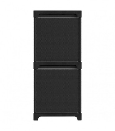 vidaXL 6-Cube Display Shelf with Boxes Black 103x30x72.5 cm Fabric