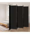 vidaXL 6-Panel Room Divider Black 300x220 cm Fabric