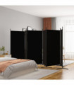 vidaXL 6-Panel Room Divider Black 520x180 cm Fabric